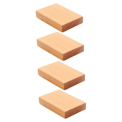 GALPADA 4 Stück Teiliges Rechteckige Holzklötze zum Basteln Glatte Oberfläche Splitterfrei Langlebiges Holz für DIY Malen Schnitzen und Kreative Handarbeiten von GALPADA