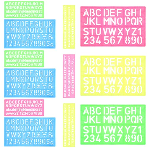 GALPADA 4 Stück Teiliges Set Wiederverwendbare Buchstaben Schablonen für DIY Bastelprojekte Waschbare Vorlage für Dekorative Malerei und Kreative Gestaltung von GALPADA