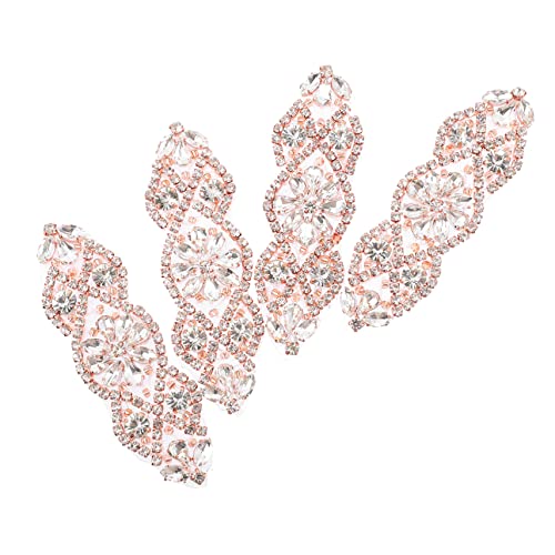 GALPADA 4 Stück Teiliges Strass Applikation für Brautgürtel Handgefertigte Selbstklebende Patches für Hochzeitskleider Elegantes Design Roségold für Diy Mode und Bastelprojekte GALPADA 4 Stück Teiliges Strass Applikation für Brautgürtel Handgefertigte Selbstklebende Patches für Hochzeitskleider Elegantes Design Roségold für Diy Mode und Bastelprojekte von GALPADA