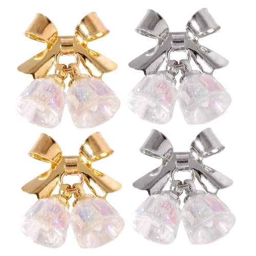 GALPADA 4 Stück Teiliges Weihnachtsnagel Bowknot Bell Nail Charms Transparent Gold Silber Nageldekorationen DIY Maniküre Zubehör GALPADA 4 Stück Teiliges Weihnachtsnagel Bowknot Bell Nail Charms Transparent Gold Silber Nageldekorationen DIY Maniküre Zubehör von GALPADA