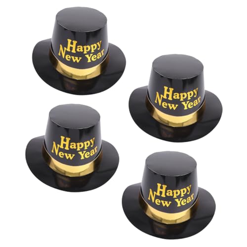 GALPADA 4 Stück Teiliges Year Partyhüte aus Schwarz Goldener Neujahrs Hut Leicht Komfortabel für Silvester Rollenspiele und Festliche Feiern GALPADA 4 Stück Teiliges Year Partyhüte aus Schwarz Goldener Neujahrs Hut Leicht Komfortabel für Silvester Rollenspiele und Festliche Feiern von GALPADA