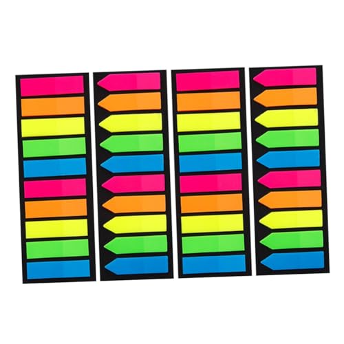 GALPADA 4 Stück Transparente Selbstklebende Book Tabs mit Pfeilsymbol Quadratmarkern Multifunktionale Haftnotizen für Bücher Dokumente Bürobedarf und Schule Langlebig Beschreibbar Leicht von GALPADA