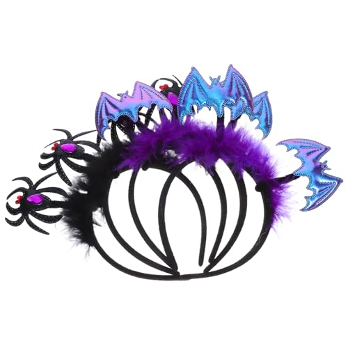 GALPADA 4-teiliges Halloween-Stirnband: Fledermaus-Haarband – Halloween-Spinnenkostüm-Haar-Accessoires – Kostüm-Haarband für Frauen und Mädchen GALPADA 4-teiliges Halloween-Stirnband: Fledermaus-Haarband – Halloween-Spinnenkostüm-Haar-Accessoires – Kostüm-Haarband für Frauen und Mädchen von GALPADA