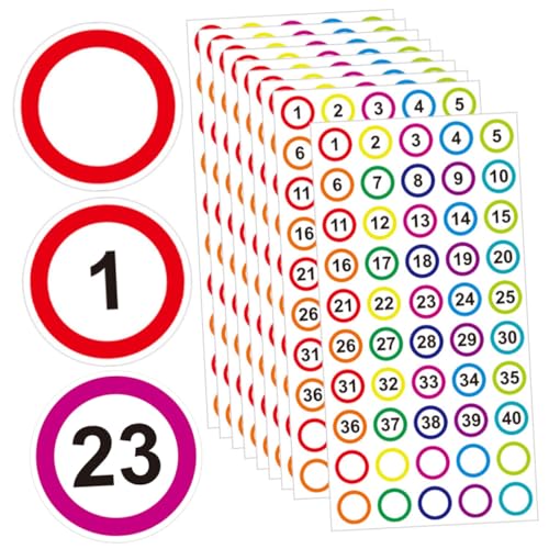 GALPADA 40 Blatt Selbstklebende Nummernaufkleber Beschriftbare Identifikationsetiketten Nummerierte Klassifizierungssticker für Büro Haushalt und Lager Praktische Klebeetiketten zum GALPADA 40 Blatt Selbstklebende Nummernaufkleber Beschriftbare Identifikationsetiketten Nummerierte Klassifizierungssticker für Büro Haushalt und Lager Praktische Klebeetiketten zum von GALPADA