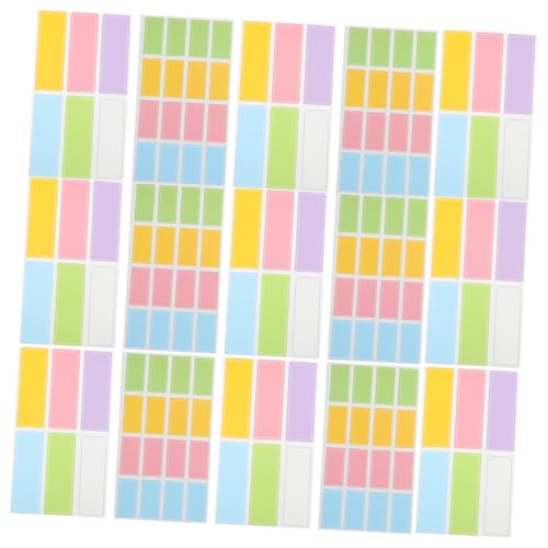 GALPADA 40 Blatt Wasserdichte Papieretiketten Selbstklebend Klassifizierte Bunte Aufkleber zum Beschriften für Büro Schule und Zuhause Große und Kleine Praktische Markierungsaufkleber von GALPADA