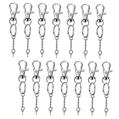 GALPADA 40 Sätze DIY Schlüsselanhänger Set Enthält Drehkarabiner Schlüsselringe mit Kette Augenstifte Sprungringe für Kreative Bastelprojekte von GALPADA