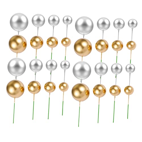 GALPADA 40 Stück Mini Cake Picks aus Schaumstoff Gold Silberfarbene Geburtstags Cupcake Deko Verschiedene Sichere Tortendekoration für Kuchen Dessert und Party GALPADA 40 Stück Mini Cake Picks aus Schaumstoff Gold Silberfarbene Geburtstags Cupcake Deko Verschiedene Sichere Tortendekoration für Kuchen Dessert und Party von GALPADA
