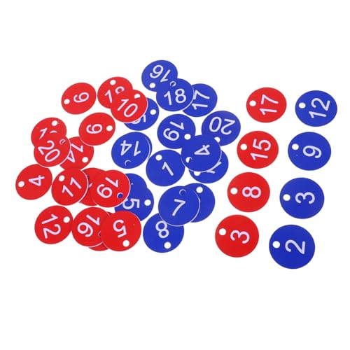 GALPADA 40 Stück Runde Id Tags mit Spalt Ring für Schlüsselorganisation Schränken Spinden und Aufbewahrungsboxen von GALPADA