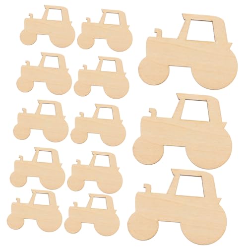 GALPADA 40 Stück Teiliges Holzauto Bastelset Naturbelassene Unlackierte Holzfiguren zum Bemalen DIY Holzrelief Dekorationen für Geburtstagsfeiern und Wohnraumgestaltung von GALPADA