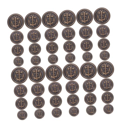 GALPADA 40 Stück Teiliges Set Metallknöpfe für Blazer Jacken Mäntel Runde Flache Vintage Knöpfe in Robuste Anzugknöpfe für DIY Kleidung und Handwerksprojekte von GALPADA