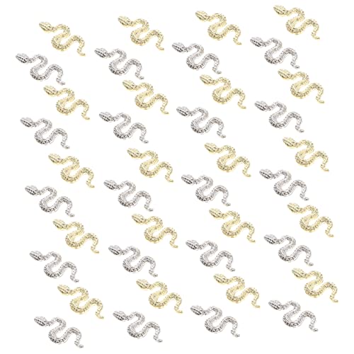 GALPADA 40 Stück Teiliges Set Schlangen Nagelschmuck für Nageldesign Dekorative Charms für DIY Nail Art und Besondere Anlässe GALPADA 40 Stück Teiliges Set Schlangen Nagelschmuck für Nageldesign Dekorative Charms für DIY Nail Art und Besondere Anlässe von GALPADA