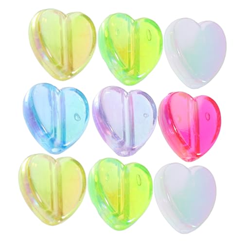 GALPADA 400 Stück Herzförmige Acrylperlen für Armbänder Große Lochperlen mit Glitzereffekt Bunte DIY Schmuckperlen zum Basteln von Armband und Halskette GALPADA 400 Stück Herzförmige Acrylperlen für Armbänder Große Lochperlen mit Glitzereffekt Bunte DIY Schmuckperlen zum Basteln von Armband und Halskette von GALPADA