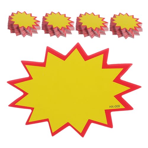 GALPADA 400 Stück Wiederbeschreibbare Preisschilder Leere Verkaufsschilder für Supermarkt Einzelhandel mit Auffälligem Burst design und Flexibler Nutzung für Einfache Preisaktualisierung GALPADA 400 Stück Wiederbeschreibbare Preisschilder Leere Verkaufsschilder für Supermarkt Einzelhandel mit Auffälligem Burst design und Flexibler Nutzung für Einfache Preisaktualisierung von GALPADA