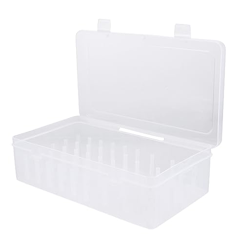 GALPADA 42 Stickerei-box Spulenhalter Fadenhalter Für Große Spulen Zahnseide Multi Organisieren Veranstalter Extra Großer Nähfadenhalterbehälter Handarbeit Nähgarn Fall Plastik Transparent von GALPADA