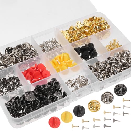 GALPADA 430 Stück Metall Anstecknadel Rückseiten Schmetterlingskupplung für Krawatten Broschen Namensschilder Einfach zu Verwenden für DIY Projekte und Ersatzteile von GALPADA