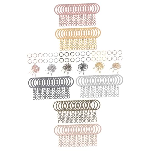GALPADA 450 Stück Teiliges Schlüsselanhänger Ringe aus Hochwertiger Legierung Kleine Offene Sprungringe und Schraubösen für DIY Schmuck und Bastelprojekte Vielseitiges Zubehör für von GALPADA