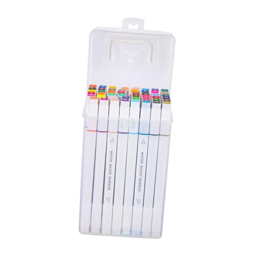 GALPADA 48 Stück Teiliges Doppelseitige Fasermaler Bunte Tragbare Schulmalstifte mit Feiner und Dicker Spitze Vielseitige Marker für Schüler Kreative Kunst und Notizstifte Langlebig und GALPADA 48 Stück Teiliges Doppelseitige Fasermaler Bunte Tragbare Schulmalstifte mit Feiner und Dicker Spitze Vielseitige Marker für Schüler Kreative Kunst und Notizstifte Langlebig und von GALPADA