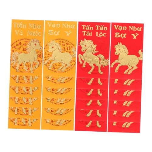 GALPADA 48 Stück Teiliges Vietnamesische Rote Geldumschläge Jahr Des Pferdes Langlebige Papier Hongbao mit Modernem Künstlerischem Design Traditionelle Neujahrsumschläge für Tết Festliche GALPADA 48 Stück Teiliges Vietnamesische Rote Geldumschläge Jahr Des Pferdes Langlebige Papier Hongbao mit Modernem Künstlerischem Design Traditionelle Neujahrsumschläge für Tết Festliche von GALPADA