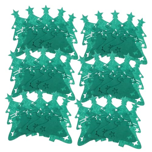 GALPADA 48 Stück Teiliges Weihnachtsbaum Besteckhalter aus Stabilem Filz Grüne Xmas Bestecktaschen in Tannenbaumform für Gabel Löffel Messer Festliche Tischdekoration für Große Feiern und von GALPADA