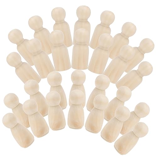 GALPADA 48 Stück Unvollendete Holzfiguren DIY Puppen zum Bemalen für Kreatives Basteln und Lernspielzeug Holzsteckpuppen für Spielzimmerdekoration und Schulprojekte GALPADA 48 Stück Unvollendete Holzfiguren DIY Puppen zum Bemalen für Kreatives Basteln und Lernspielzeug Holzsteckpuppen für Spielzimmerdekoration und Schulprojekte von GALPADA