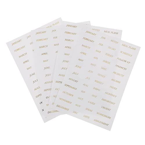 GALPADA 4Blätter Transparente Goldene Aufkleber mit Englischen Phrasen für Scrapbooking und Tagebuchdekoration DIY Sticker für Kreative Projekte und von GALPADA