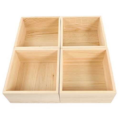 GALPADA 4Stücke DIY Geschenkverpackungsboxen Holz ohne Schmuck Pflanzen und Aufbewahrungsbox Hochwertige Organizer für Feiertage von GALPADA