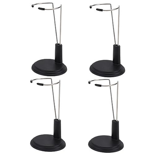 GALPADA 4Stücke Puppenständer Tragbarer Teddybärenständer Kreativer Doll Bracket Support für Zuhause Schwarz zur Aufbewahrung von Puppen und Spielzeugmodellen von GALPADA
