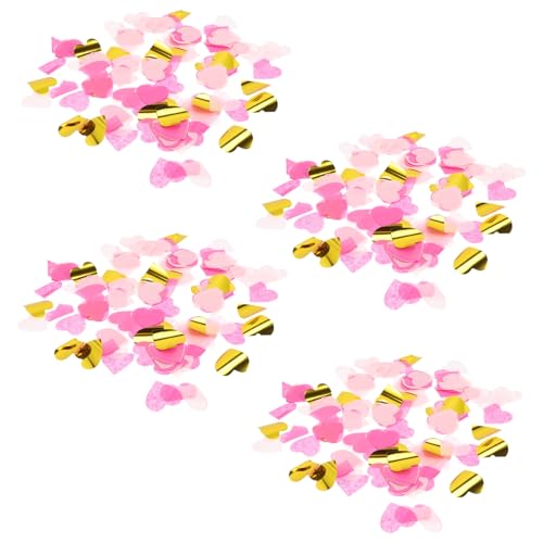 GALPADA 4er Packung Herz Konfetti aus Papier pro Packung Gender Reveal Party Dekoration Rosa Glitzer Streudeko für Tischkarten Einladungen Geschenkverpackungen GALPADA 4er Packung Herz Konfetti aus Papier pro Packung Gender Reveal Party Dekoration Rosa Glitzer Streudeko für Tischkarten Einladungen Geschenkverpackungen von GALPADA