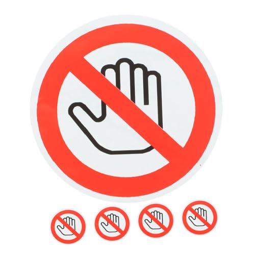GALPADA 5 Blätter Do Not Touch Warnschild Selbstklebende Sicherheitshinweise Langlebige Warnaufkleber für Fabriken Baustellen und Gefährliche Geräte von GALPADA