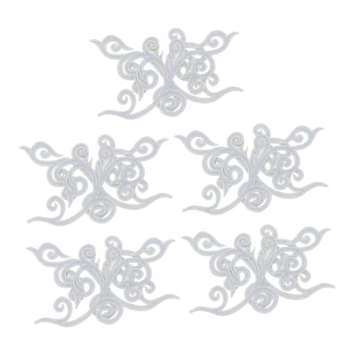 GALPADA 5 Paare Barock Stickerei Applikationen Wolkenförmig Eisen Aufbügelbar Zum Nähen Verzierungen Für Hochzeitskleider Chinesische Cheongsam Kleider Schuhe Hemden Silberfarben GALPADA 5 Paare Barock Stickerei Applikationen Wolkenförmig Eisen Aufbügelbar Zum Nähen Verzierungen Für Hochzeitskleider Chinesische Cheongsam Kleider Schuhe Hemden Silberfarben von GALPADA