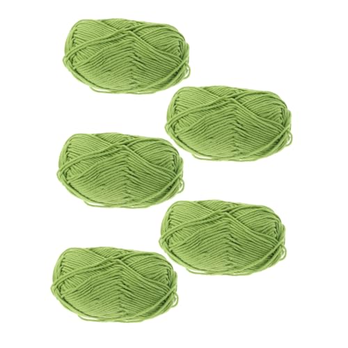 GALPADA 5 Rollen Baumwollgarn zum Häkeln und Stricken Fach Gedrehtes Weiches Handstrickgarn für DIY Handarbeiten Langlebiges Flexibles Textilgarn in Frischem Grün für Pullover und GALPADA 5 Rollen Baumwollgarn zum Häkeln und Stricken Fach Gedrehtes Weiches Handstrickgarn für DIY Handarbeiten Langlebiges Flexibles Textilgarn in Frischem Grün für Pullover und von GALPADA