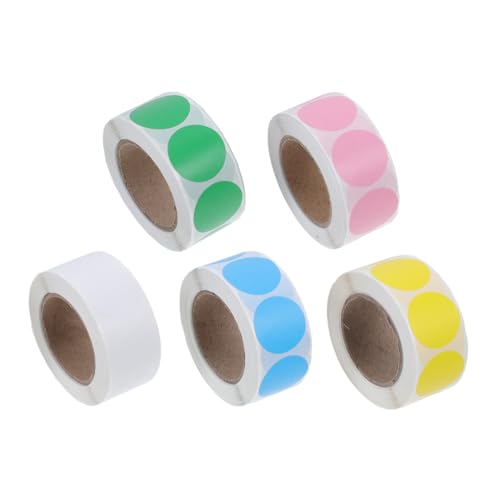 GALPADA 5 Rollen Fünf Thermoetiketten Selbstklebende Punktetiketten für Beschriftungen Wasser und Ölabweisend für Farbkennzeichnung und DIY Projekte Farben Je Farbe GALPADA 5 Rollen Fünf Thermoetiketten Selbstklebende Punktetiketten für Beschriftungen Wasser und Ölabweisend für Farbkennzeichnung und DIY Projekte Farben Je Farbe von GALPADA