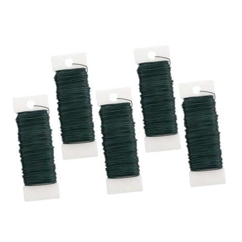 GALPADA 5 Rollen Grüner Floristendraht, Rolle 35 Meter, Zum Binden Von Blumendraht Für Blumenhandwerk, Kranzherstellung, Zubehör, Blumenarrangements, DIY von GALPADA