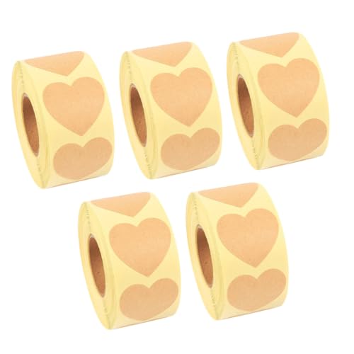GALPADA 5 Rollen Selbstklebende Kraftpapier Aufkleber Natürliche Braune DIY Geschenkverpackungs Etiketten Einfach Abzureißen Langlebig Haftend für Scrapbooking Party und Valentinstag GALPADA 5 Rollen Selbstklebende Kraftpapier Aufkleber Natürliche Braune DIY Geschenkverpackungs Etiketten Einfach Abzureißen Langlebig Haftend für Scrapbooking Party und Valentinstag von GALPADA