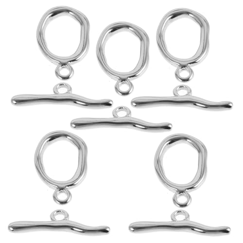 GALPADA 5 Sets Knopf Schmuck Gold Schlüssel Verschluss Für Schmuck Silber GALPADA 5 Sets Knopf Schmuck Gold Schlüssel Verschluss Für Schmuck Silber von GALPADA