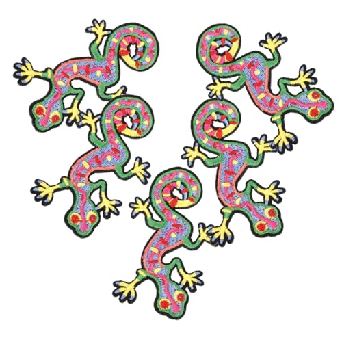 GALPADA 5 Stück Cartoon Gecko Patch Applikationen für DIY Kleidung Aufnäher zum Aufnähen oder Aufbügeln zum Dekorieren und Reparieren von Textilien GALPADA 5 Stück Cartoon Gecko Patch Applikationen für DIY Kleidung Aufnäher zum Aufnähen oder Aufbügeln zum Dekorieren und Reparieren von Textilien von GALPADA