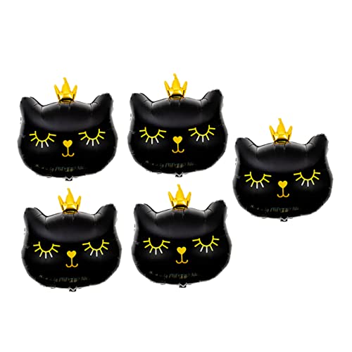 GALPADA 5 Stück Folienballon Katze Katzendekorationen Zum Geburtstag Partyzubehör Pastell Luftballons Für Katzenpartys Katze Ballons Geburtstag Haustier Katzenballon Black Aluminiumfolie GALPADA 5 Stück Folienballon Katze Katzendekorationen Zum Geburtstag Partyzubehör Pastell Luftballons Für Katzenpartys Katze Ballons Geburtstag Haustier Katzenballon Black Aluminiumfolie von GALPADA