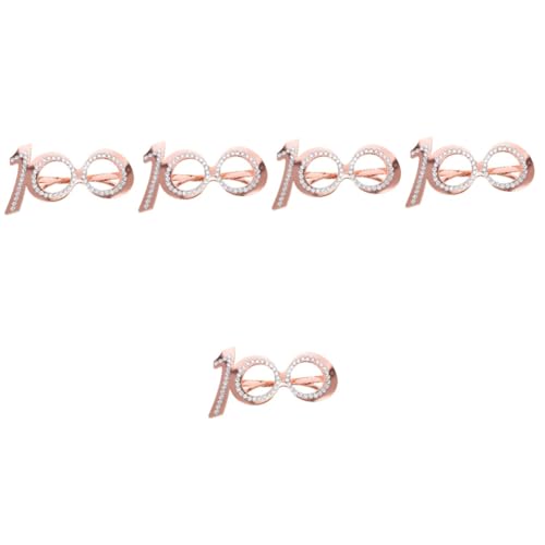 GALPADA 5 Stück Geburtstagsbrille Festival Spaßbrille Für Party Retro Papierbrillen-party Strass Brille Gläser Geburtstag Brille Dekorationen Zum 100. Geburtstag Led Rose Gold Plastik GALPADA 5 Stück Geburtstagsbrille Festival Spaßbrille Für Party Retro Papierbrillen-party Strass Brille Gläser Geburtstag Brille Dekorationen Zum 100. Geburtstag Led Rose Gold Plastik von GALPADA