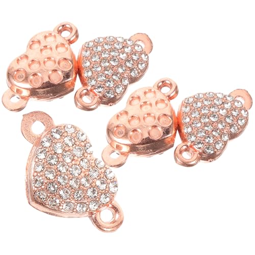 GALPADA 5 Stück Herz Magnetverschluss für Schmuck Teiliges Roségoldfarbenem Metall für Armbänder und Installieren Elegantes Design für DIY Schmuckprojekte GALPADA 5 Stück Herz Magnetverschluss für Schmuck Teiliges Roségoldfarbenem Metall für Armbänder und Installieren Elegantes Design für DIY Schmuckprojekte von GALPADA