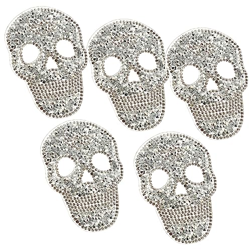 GALPADA 5 Stück Hot-bohr-patch Denim Patch Aufnähen Halloween-skelett -aufnäher Auf Der Rückseite Knochen Bestickt Gothic Geformt Gestickte Aufnäher Applikationen Groß Silber Harz GALPADA 5 Stück Hot-bohr-patch Denim Patch Aufnähen Halloween-skelett -aufnäher Auf Der Rückseite Knochen Bestickt Gothic Geformt Gestickte Aufnäher Applikationen Groß Silber Harz von GALPADA