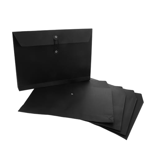 GALPADA 5 Stück Kraftpapier Dokumententaschen Schwarz Stabile Vintage Aktenhüllen mit Tragegriff Kreative Briefumschläge für Büro Reisen und Vielseitige Lagerung Praktische Papierordner GALPADA 5 Stück Kraftpapier Dokumententaschen Schwarz Stabile Vintage Aktenhüllen mit Tragegriff Kreative Briefumschläge für Büro Reisen und Vielseitige Lagerung Praktische Papierordner von GALPADA