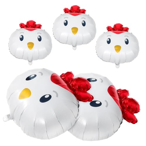GALPADA 5 Stück Küken-ballon Hähnchen Folienballons Alles Zum Geburtstag Folienballon Bauernhof-geburtstagsballons Geburtstagsdekorationen Zum Thema Bauernhof Aluminiumfolie GALPADA 5 Stück Küken-ballon Hähnchen Folienballons Alles Zum Geburtstag Folienballon Bauernhof-geburtstagsballons Geburtstagsdekorationen Zum Thema Bauernhof Aluminiumfolie von GALPADA