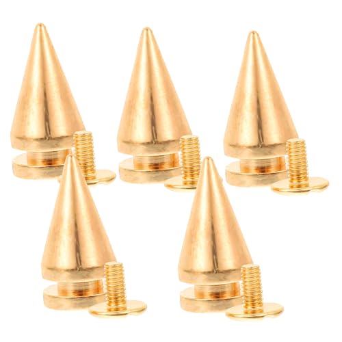 GALPADA 5 Stück Metall Kegelspitzen Schraubnieten Punk Rivets für DIY Kleidung Schmuck Gürtel Schuhe Langlebig zum Verzieren von Jacken Taschen Armbändern von GALPADA