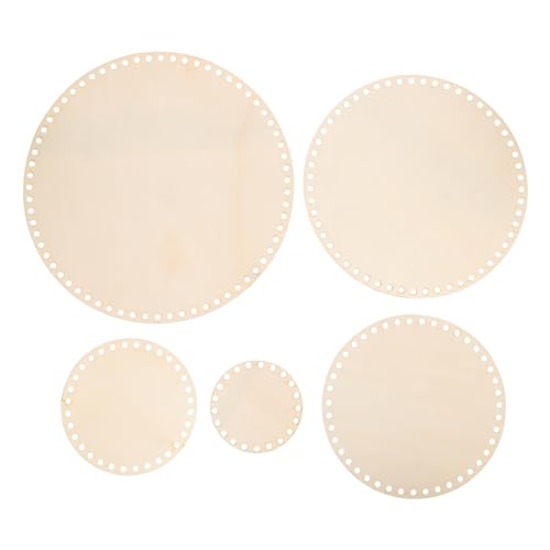GALPADA 5 Stück Runder Holzboden für Diy Korbgestaltung Teiliges Set für Häkel und Kreuzstichprojekte für Anfänger und Kreative Bastler Vielseitig Einsetzbar GALPADA 5 Stück Runder Holzboden für Diy Korbgestaltung Teiliges Set für Häkel und Kreuzstichprojekte für Anfänger und Kreative Bastler Vielseitig Einsetzbar von GALPADA