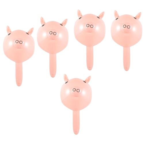 GALPADA 5 Stück Teiliges Aufblasbares Schwein Hammer aus Hochwertigem PVC Sichere Griffe Langlebig als Poolspielzeug für Kinderpartys Lustiges Partyspielzeug für Jungen Zufällige Farbe von GALPADA