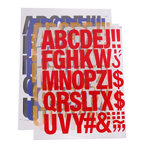GALPADA 5 Stück Teiliges Bügelbuchstaben Patches für Kleidung Wärmeübertragungsbuchstaben Gelb Blau Rot Weiß und Schwarz für DIY Projekte und Dekorationen von GALPADA