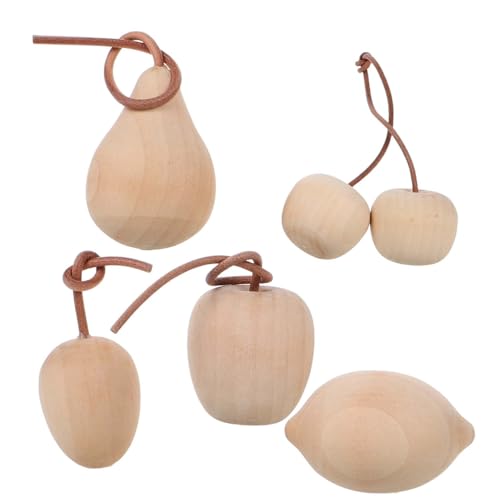 GALPADA 5 Stück Teiliges DIY Unbemalte Holzfrüchte Birne Apfel Zitrone Kirsche Kiwi zum Bemalen Kreative Holzornamente Handbemalte Basteldekoration für Erwachsene GALPADA 5 Stück Teiliges DIY Unbemalte Holzfrüchte Birne Apfel Zitrone Kirsche Kiwi zum Bemalen Kreative Holzornamente Handbemalte Basteldekoration für Erwachsene von GALPADA