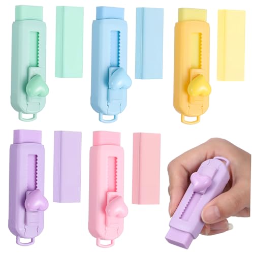GALPADA 5 Stück Teiliges Einziehbare Radiergummis Buntes Design für Schüler Künstler und Bürobedarf Effektives Radieren ohne Schmieren für Schule und Freizeit GALPADA 5 Stück Teiliges Einziehbare Radiergummis Buntes Design für Schüler Künstler und Bürobedarf Effektives Radieren ohne Schmieren für Schule und Freizeit von GALPADA