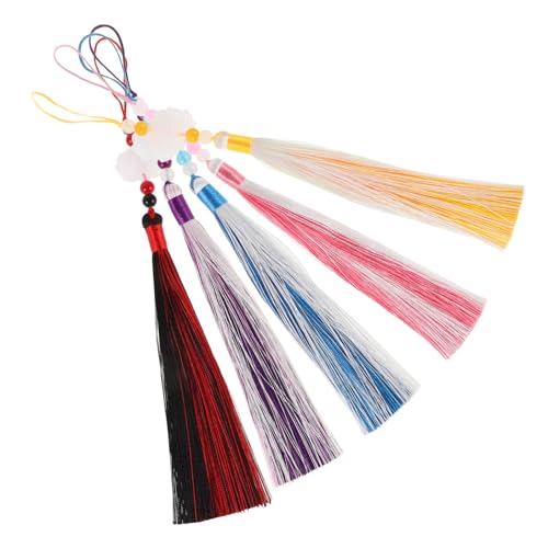 GALPADA 5 Stück Teiliges Hanfu Waist Tassel Lotus Anhänger Chinesischer Stil Weiche Textur Langlebig Farbvielfalt Traditionelles Ethnisches Accessoire für Hanfu Kleidung von GALPADA
