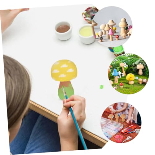 GALPADA 5 Stück Teiliges Holzpilz dekor zum Bemalen Weiße Rohlinge DIY Spaß für Kreative Holzpilz Figuren für Kinderzimmer und Partydekoration Fördert Handfertigkeit und Fantasie GALPADA 5 Stück Teiliges Holzpilz dekor zum Bemalen Weiße Rohlinge DIY Spaß für Kreative Holzpilz Figuren für Kinderzimmer und Partydekoration Fördert Handfertigkeit und Fantasie von GALPADA